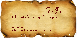 Tüskés Gyöngyi névjegykártya