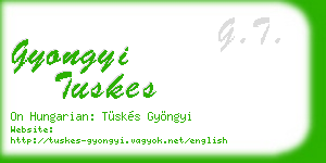 gyongyi tuskes business card